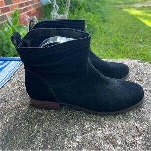 Koolaburra by Ugg Lorelai Slouch Black Suede Ankle Boots